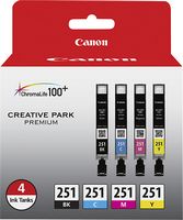 Canon - 251 4-Pack Standard Capacity Ink Cartridges - Photo Black/Cyan/Magenta/Yellow - Large Front