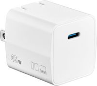 Insignia™ - 45W USB-C Wall Charger for MacBook Pro, iPad, iPhone, Apple Watch, Samsung Smartphone... - Large Front