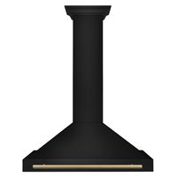 ZLINE - 36 inches - Convertible & Externally Vented - Wall Range Hood - Black stainless steel - Large Front