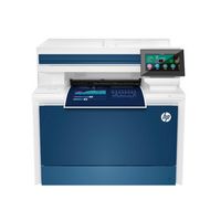 HP - LaserJet Pro 4301fdn AI-Enabled Color All-in-One Laser Printer - White/Blue - Large Front
