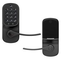 Yale - Assure Lock - Electronic Lever Lock with Keypad | Key Access - Black Suede - Large Front