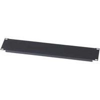 Sanus - Component Series 1U Steel Flanged Blanking Panel - Black - Large Front