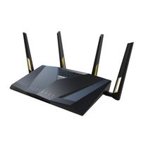 ASUS - AX6000 Dual Band Wi-Fi 6 Router - Black - Large Front