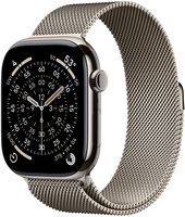 Apple Watch Series 11 (GPS+Cellular) 46mm Titanium Case with Natural Milanese Loop - M/L - Natura... - Large Front
