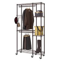TRINITY - 41x14x76| Rolling Closet Organizer | - Dark Bronze - Large Front