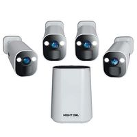 Night Owl - 8-Channel, 4-Camera Indoor/Outdoor Wire Free 2K 64GB Security System - White - White - Large Front