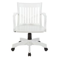 OSP Home Furnishings - Deluxe Wood Bankers Chair - White - Large Front