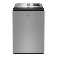 Maytag - 5.3 Cu. Ft. Smart Top Load Washer with Pet Pro - Classic SIlver - Large Front