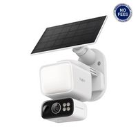 TP-Link - Tapo Floodlight and Wireless Pan-Tilt Security 2K QHD Camera, 360° Coverage, with Solar... - Large Front
