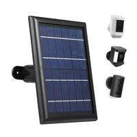 Wasserstein - Solar Panel for Ring Spotlight Camera Battery and Ring Stick Up Camera Battery - Black - Large Front
