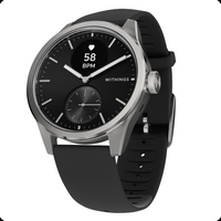 Withings - ScanWatch 2 - Heart Health Hybrid Smartwatch - 42mm - Black/Silver - (2022) - Large Front