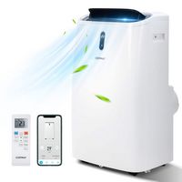 Costway 8800 BTU Portable Air Conditioner Cools up to 450 sq.ft 4-in-1 Air Cooler w/ APP & WiFi S... - Large Front