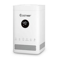 Costway 3.5L/0.925Gal Quiet Top Fill Air Humidifier w/ 3-Level Mist Timer Sleep Mode for Bedroom ... - Large Front
