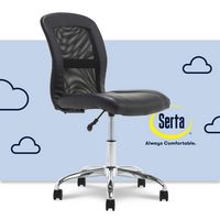 Serta - Essentials Mesh Task Office Chair - Jet Black - Large Front