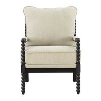 OSP Home Furnishings - Eliza Spindle Chair - Linen - Large Front