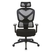 OSP Home Furnishings - Mesh High Back Manager's Chair with Headrest and Self-Adjusting Lumbar Sup... - Large Front