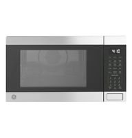 GE - 1.0 Cu. Ft. Convection Countertop Microwave with Air Fry - Stainless Steel - Large Front
