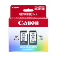 Canon - PG-275/CL-276 2-Pack Standard Capacity Ink Cartridges - Black/Multicolor - Large Front