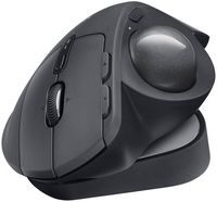 Logitech - MX ERGO S PLUS Wireless Ergonomic Trackball Mouse with 6 Programmable Buttons - Wirele... - Large Front