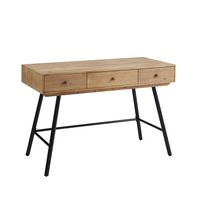 Linon Home Décor - Conners Contemporary 3-Drawer Desk - Natural - Large Front