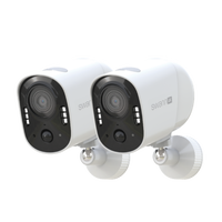 Swann - Xtreem 4K Battery-Powered Cam w32GB Card - Pack 2 - Black - Large Front