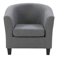 CorLiving - Elwood Tub Chair - Gray - Large Front