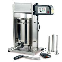 LEM Product - Big Bite 30LB Motorized Stuffer - Stainless - Large Front