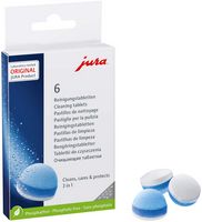 JURA - 3-Phase Cleaning Tablets (6-Pack) - White/Blue - Large Front