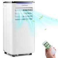 Costway 7100 BTU Portable Air Conditioner Cools up to 350 sq.ft 3-in-1 AC Unit w/ Cool Dehum Fan ... - Large Front