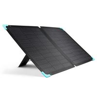 Renogy - 120 Watt Portable Solar Panel - Black - Large Front