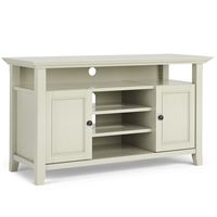 Simpli Home - Amherst 54 inch Wide Solid Wood Transitional TV Stand in Antique White - Antique White - Large Front