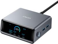 Anker - Prime Charger (250W, 6 Ports, GaNPrime) - Silver - Large Front