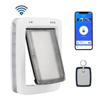 PetSafe - SmartDoor Connected Pet Door, Dog and Cat, Selective Entry and Exit, App Enabled Pet Do... - Large Front