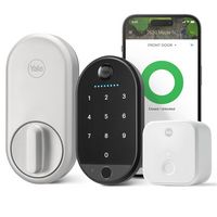 Yale - Approach -Apartment  Smart Lock Wi-Fi Deadbolt with Keypad Access - Silver - Large Front