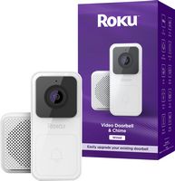 Roku - Smart Home Video Wired Doorbell & Chime with Motion & Sound Detection, Remote Monitoring, ... - Large Front