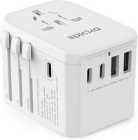 Epicka - Universal Travel Adapter with 3 USB-C and 2 USB-A Ports Charger for USA EU UK AUS (TA-10... - Large Front