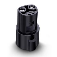 Lectron - J1772 to Tesla (NACS) EV Charging Adapter-up to 80 Amp (250V) - Black - Large Front