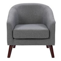 CorLiving - Elwood Modern Tub Chair - Gray - Large Front