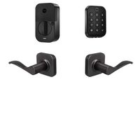 Yale - Assure Lock 2 Touch Key-Free Keypad with Wi-Fi and Norwood Lever - Black Suede - Large Front