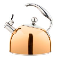 Viking - 2.6 Quart Whistling Tea Kettle with 3-Ply Base - Rose Gold - Large Front