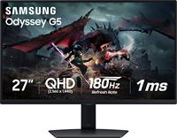 Samsung - 27” Odyssey G50D QHD IPS 180Hz 1ms AMD FreeSync and G-Sync Compatible Gaming Monitor wi... - Large Front
