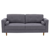 CorLiving - Mulberry 3-Seat Fabric Upholstered Modern Sofa - Gray - Large Front