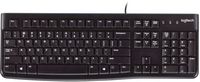 Logitech - K120  Full-size Wired Membrane Keyboard for PC with Spill-Resistant Design - Black - Large Front