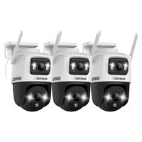 Defender - AI POWERED Guard Pro 3K PLUS Dual Lens PTZ Wi-Fi 6 Plug-in Security Camera - 3 Pack - ... - Large Front