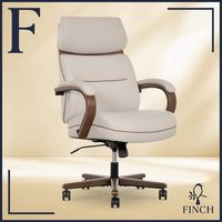Finch - Neo Two Retro-Modern Mid-Back Office Chair - Cream - Large Front