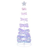 Costway - 7 FT Outdoor Spiral Pre-lit Christmas Tree with 341 LED Lights - White - Large Front