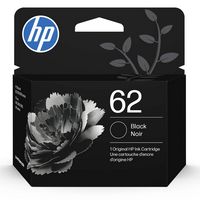 HP - 62 Standard Capacity Ink Cartridge - Black - Large Front