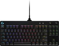 Logitech - G PRO TKL Wired Mechanical GX Blue Clicky Switch Gaming Keyboard with RGB Backlighting... - Large Front