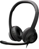 Logitech - H390 Wired USB-C On-Ear Stereo Headphones with Noise Canceling Microphone - Black - Large Front