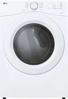 LG - 7.4 Cu. Ft. Ultra Large Stackable Smart Electric Dryer with AI Sensor Dry and LoDecibel Quie... - Large Front